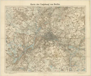 Kaart van de omgeving van Berlijn